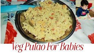 Veg pulao recipe for babies Baby food  8 months  baby food  toddler food [upl. by Wini522]