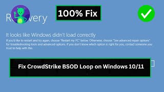 How to Fix CrowdStrike BSOD Loop on Windows 1011 [upl. by Hufnagel565]