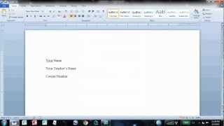 How to Set Up MLA Format in Word [upl. by Ashil]