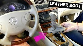 HOW TO REPLACE THE TRANSMISSION LEATHER BOOT ON MERCEDES W211 [upl. by Adriaens143]