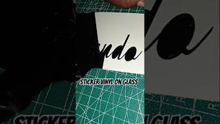 Sticker vinyl on glass 🥂shorts crafts vinyl [upl. by Louth286]