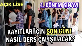 Açık Lise 1 Dönem Kayıtları Sona Eriyor Yeni Kayıt Kayıt Yenileme Ders Seçimi [upl. by Araec56]