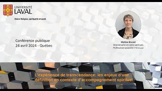 Conférence «L’expérience de transcendance» 24 avril 2024 [upl. by Elazaro104]