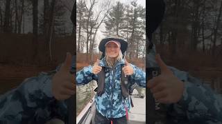 I got caught in a rain squall 💦 fishing rain winterfishing newengland bassfishing trout [upl. by Erickson360]