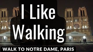 How does Notre Dame Paris looks at Night  Walking to Notre Dame Cathedral 4k POV Christmas France [upl. by Adar241]