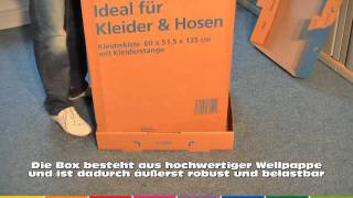 Kleiderbox Kleiderkarton  wwwnordpackde [upl. by Powel]