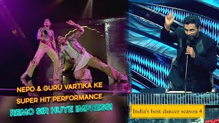 NEW  Nepo and vartika jha new performance in Indias best dancer season 4 Full episode [upl. by Adorne430]