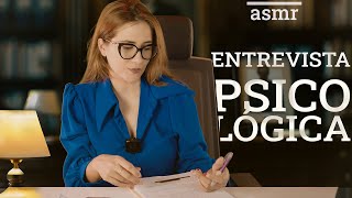 Asmr en español roleplay para dormir ENTREVISTA PSICOLÓGICA [upl. by Erdna]