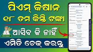 PM Kisan 18Th Installment Payment Status Check Online  PM Kisan 18Th Installment Date 2024 Odisha [upl. by Nyliac]