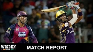 IPL 2016 Kolkata scrape through to lastover win in Pune  Wisden India [upl. by Ecirahc]