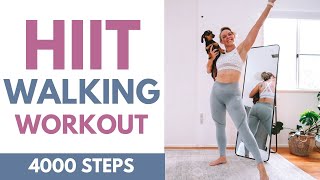 35 Minute HIIT Walking Workout For Weight Loss  4000 Steps [upl. by Reibaj257]