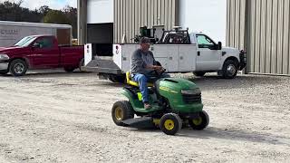 John Deere L110 automatic riding mower [upl. by Barnie]