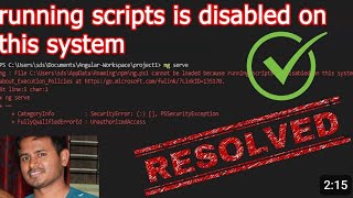 How to fix error nodemonps1 cannot be loaded because running scripts is disabled on this system [upl. by Soo776]