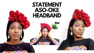 How to make a statement headband with Asooke  Another Design [upl. by Novia]