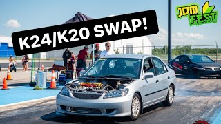 K24K20 SWAP 7TH GEN IN A WEEKEND [upl. by Eterg717]