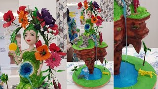 Mother Earth Cake  Behind the scenes  Gravity Defying Cake [upl. by Ellehcram742]