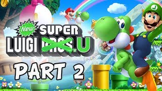 New Super Luigi U Gameplay Walkthrough  Part 2 Lemmys Lights Out Castle Lets Play Wii U [upl. by Marybelle]