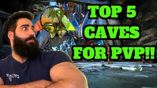 Top 5 Caves On The Island For Official PVP amp Small Tribes For Ark Survival Ascended [upl. by Joeann850]