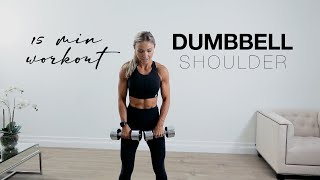 15 Minute SHOULDER WORKOUT at Home or the Gym with Dumbbells [upl. by Kcered]