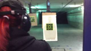 Sam shoots the Ruger LC9 gun for the first time [upl. by Lynnworth999]