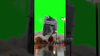 Slow Motion Demolition Green Screen 1x 2x 3x 4x shorts [upl. by Iives936]