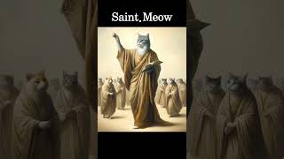 SaintMeow saint catvideo catlover catshorts catpainting [upl. by Fromma]