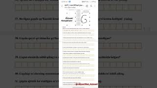 Javoblar varaqasini belgilashni mukammal organish Abdusaid Abdupattayev [upl. by Cavan]