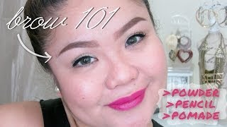 Brow 101 How to use Eyebrow PowderPencilPomade Gel [upl. by Bedell]