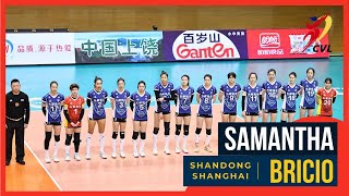 Samantha Bricio  Shandong vs Shanghai  China Volleyball League 202223 [upl. by Araec]