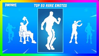 Fortnite TOP 50 RARE EMOTES in March 2023 [upl. by Kellyn431]