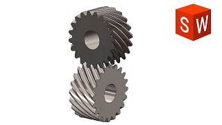 Helical Gear Animation in Solidworks [upl. by Eissed155]