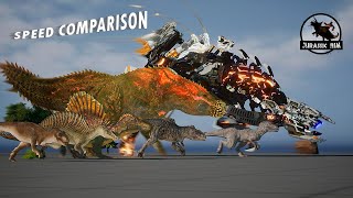 Fastest Theropod from Monster Hunter ARK and HorizonJWEIsle  Speed Comparison [upl. by Foley707]