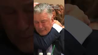 Alec Baldwin emotional after charges are dropped  courtroomdrama trending foryou viral fyp [upl. by Nonnaihr]