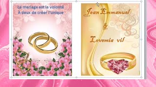 Comment créer des cartes de mariage moderne sur MS Word [upl. by Yllehs]