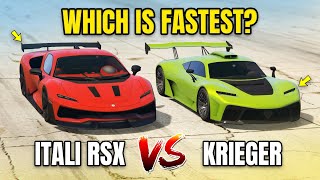 GTA ONLINE  ITALI RSX VS KRIEGER WHICH IS FASTEST [upl. by Venable]