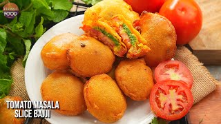 Crispy Tomato Slice Bajji  ది బెస్ట్ తీరులో మసాలా టమాటో స్లైస్ బజ్జి  Easy Snack Recipes [upl. by Onstad377]