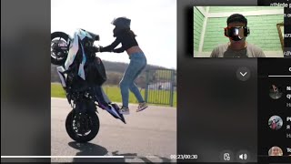 Reacción a Chica Acrobática en Moto [upl. by Tevis203]