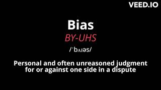 How to Pronounce Bias [upl. by Dnar]