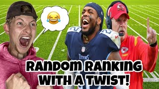 Randomly Ranking NFL Players with a TWIST [upl. by Cadmarr]