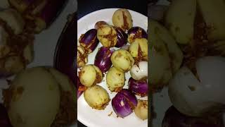 Bharela ringana bateta nu sak food lunchmenu recipe jamnagar [upl. by Mccormick]