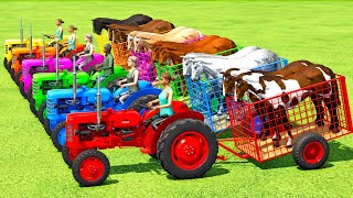 TRANSPORT HORSES amp SUGAR BEET WITH CASE amp VOLVO MINI TRACTORS  Farming Simulator 22 [upl. by Tamiko488]