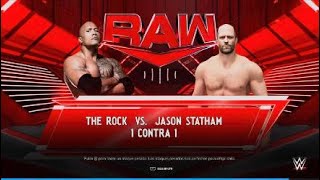 WWE 2K24 The Rock VS Jason Statham IA [upl. by Jarin74]