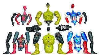 assemble toys captain patriot vs hulk smash vs red spiderman vs venom superhero [upl. by Bannasch129]