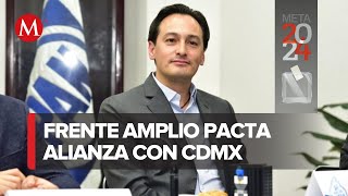 quotNada ni nadie está por encima del proyectoquot Pdte PAN sobre alianza del FAM por elecciones en CdMX [upl. by Nylednarb823]