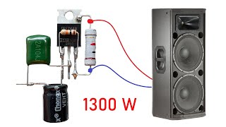 DIY Powerful Ultra Bass Amplifier Z44N MosFet No IC Simple circuit [upl. by Leahplar]