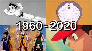 The Evolution of Anime Series 1960  2020  History of Anime through Openings [upl. by Ilek272]