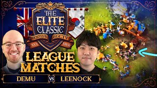 The Elite Classic DeMu vs Leenock Round Robin Bo3  Age Of Empires 4 [upl. by Neeliak]