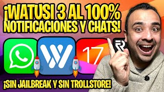 WATUSI AL 100 SIN JAILBREAK NI TROLLSTORE 🔥 EN TODOS LOS iPHONE Y VERSIONES DE iOS 17 16 y 15 [upl. by Ardolino]