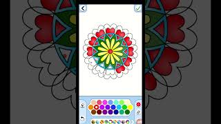 Mandala colour art  Mandala art for beginners 🥰 shorts mandala art [upl. by Musetta]