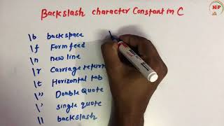 Ep07 C language  ConstantPart2  Backslash Constant  How many ways to define Constant [upl. by Zaraf]